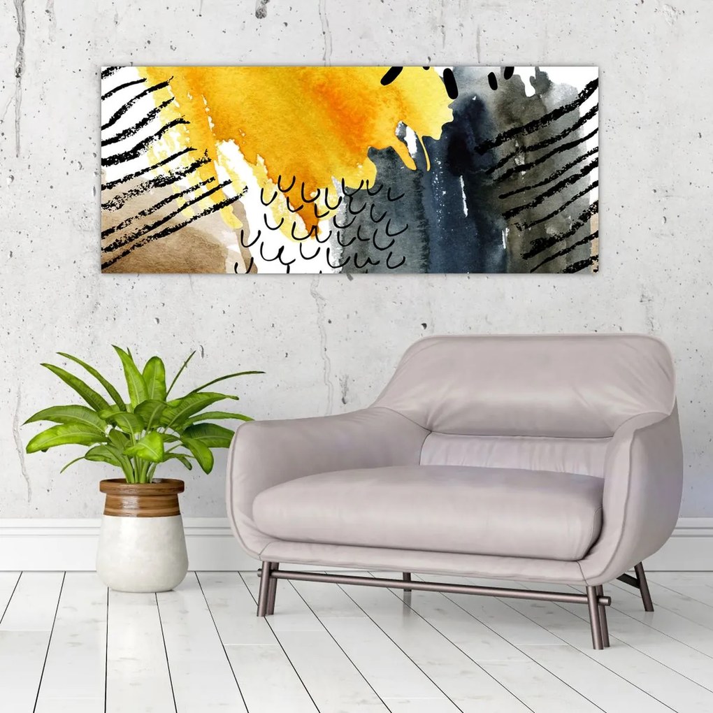 Kép - Absztrakt akvarell (120x50 cm)