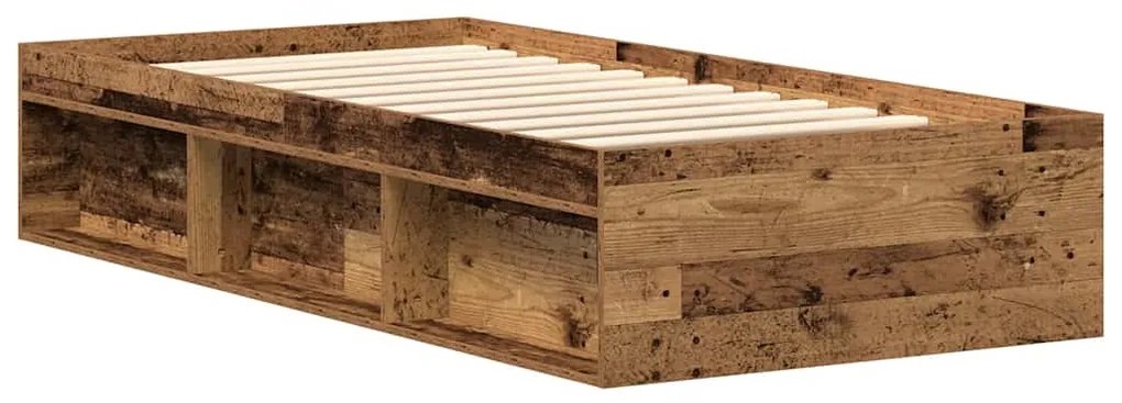 antik fa szerelt fa ágykeret matrac nélkül 100x200 cm