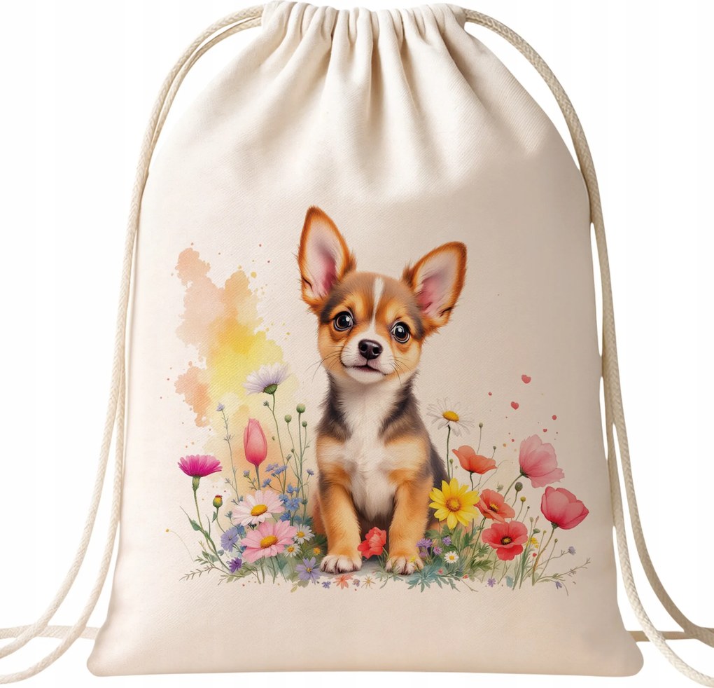Pamut hátizsák Kutya Kisállat Gyerekeknek Cuki