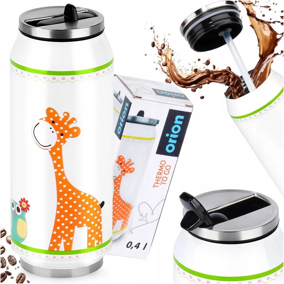 Thermo bögre doboz termosz kulacs meleg hideg italokhoz Zsiráf 0,4L