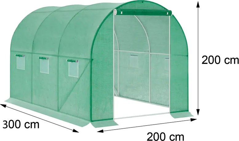 Melegház fólia 200x200x300 cm váz nélkül