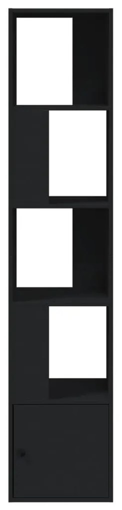 fekete szerelt fa könyvszekrény 40 x 36 x 189 cm