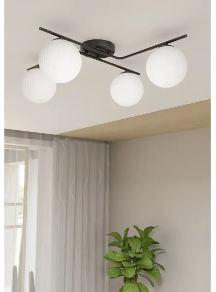 Mennyezeti lámpa VESPA 4xE14/10W/230V fekete/fehér