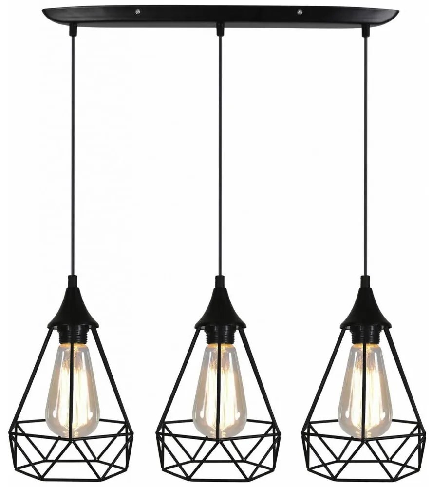 Csillár zsinóron GRAF 3xE27/60W/230V