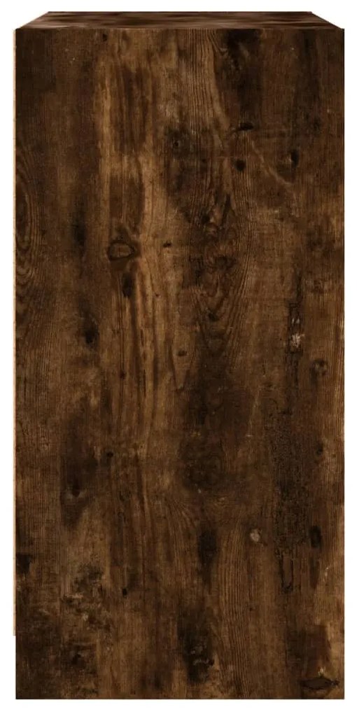 füstös tölgy színű kisszekrény üvegajtókkal 68 x 37 x 75,5 cm