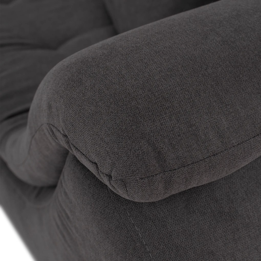 Ülőgarnitúra, szürkésbarna/sárga, szövet, balos, BRATO