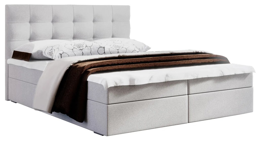 Franciaágy Boxspring 140 cm Fade 2 (bézs) (matraccal és tárolóhellyel). 1046492