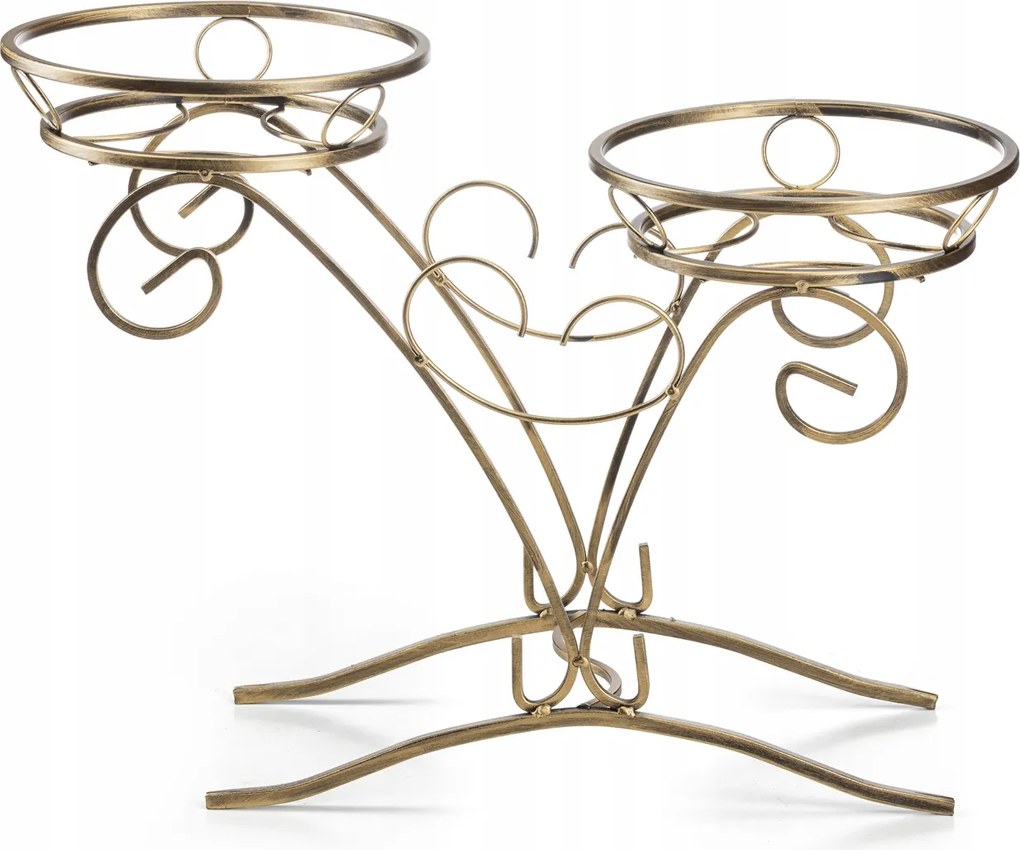 Virágágyás Állvány Fém Álló Terasz Erkély Loft Arany 49 CM