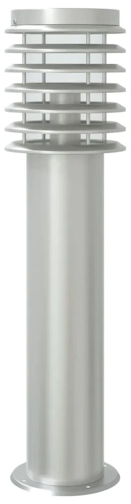 ezüst rozsdamentes acél kültéri állólámpa érzékelővel 60 cm