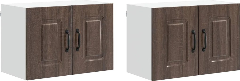 vidaXL Konyhaszekrény Kalmar 2 pcs Barna Tölgy 60 x 31 x 40 cm Faanyag