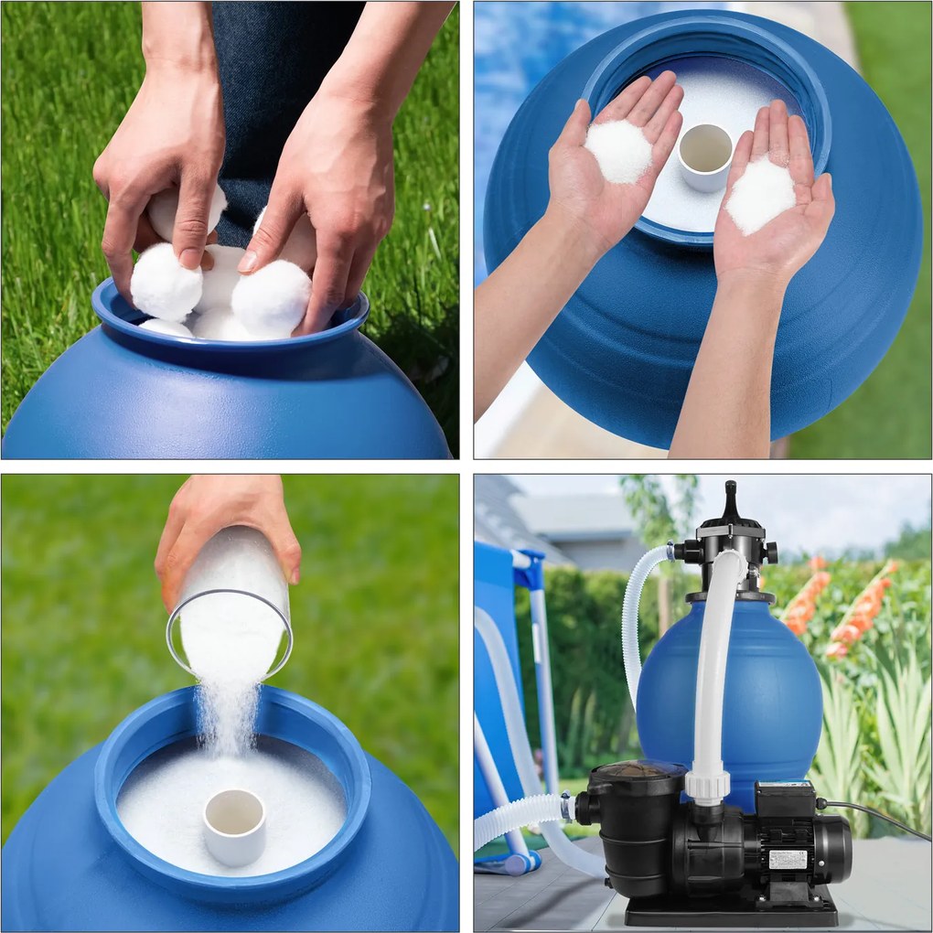 AQUA homokszűrő medencéhez, 15900 l/h, kék Monzana