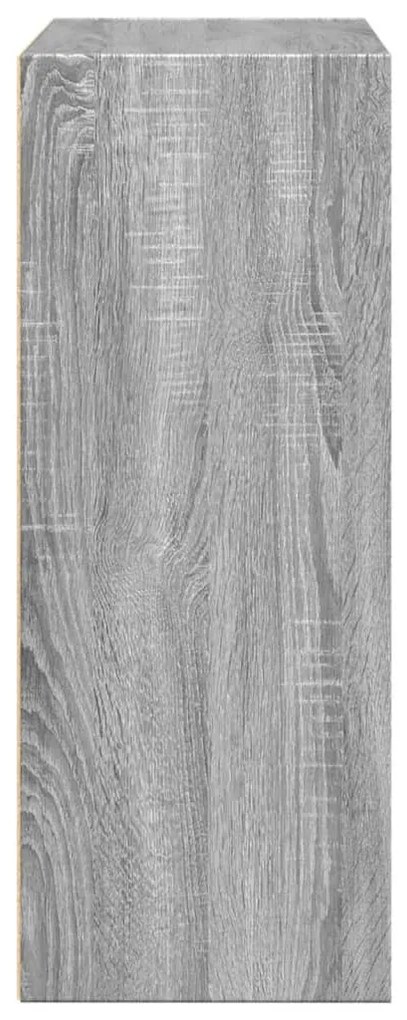 szürke sonoma színű szerelt fa könyvespolc 80 x 30 x 77 cm