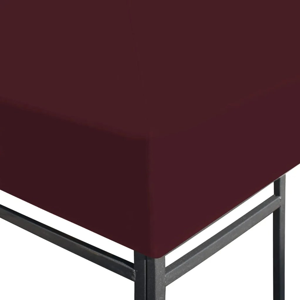 bordó pavilon tetőponyva 310 g/m² 3 x 3 m
