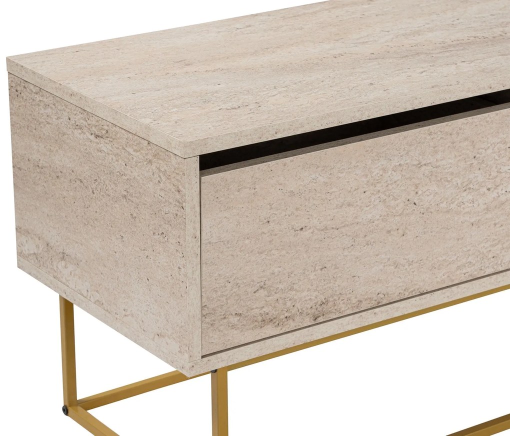 TV szekrény Escape 180 - Arany, Travertine
