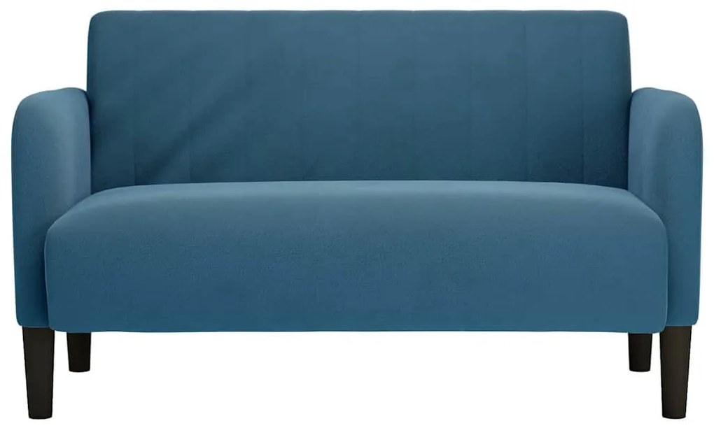 kék bársony loveseat kanapé 109 cm
