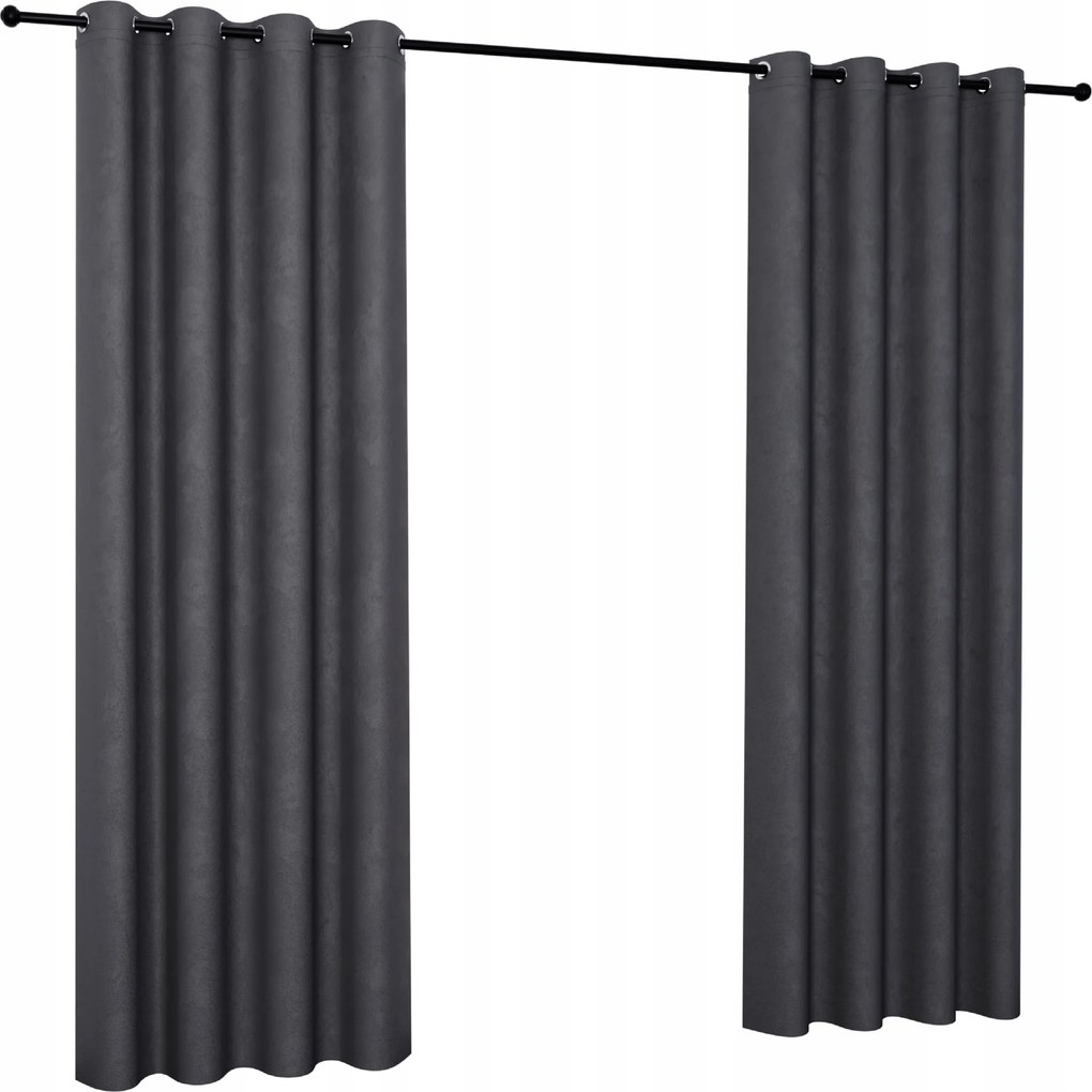 Vélúr függöny 140x270 cm, karikákkal, különböző színekben