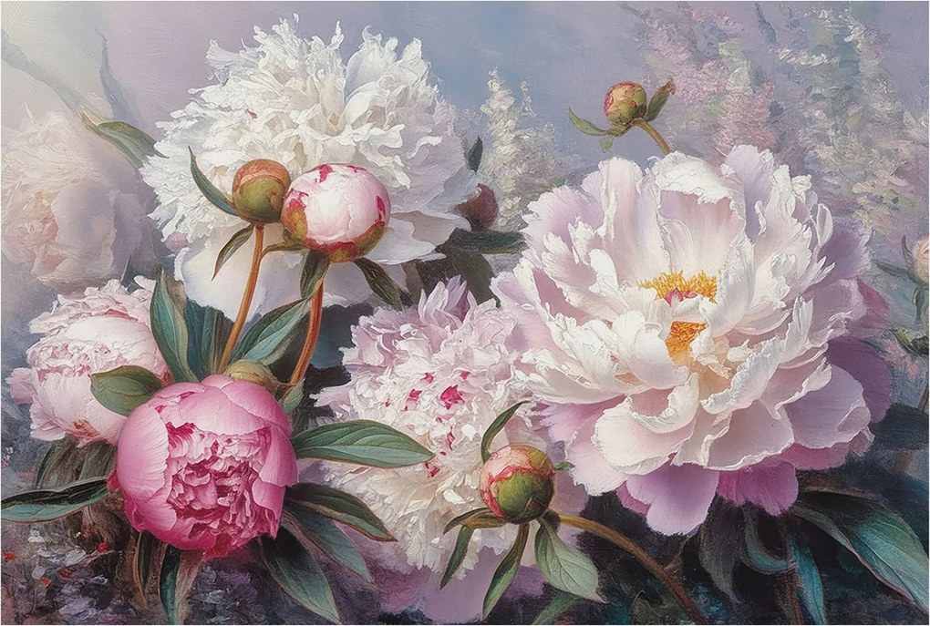 Flizelin fotótapéta Flizelin Design bazsarózsa csokor 104x70