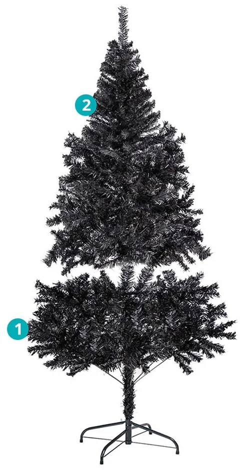 Fekete műfenyő, 120cm 230ág