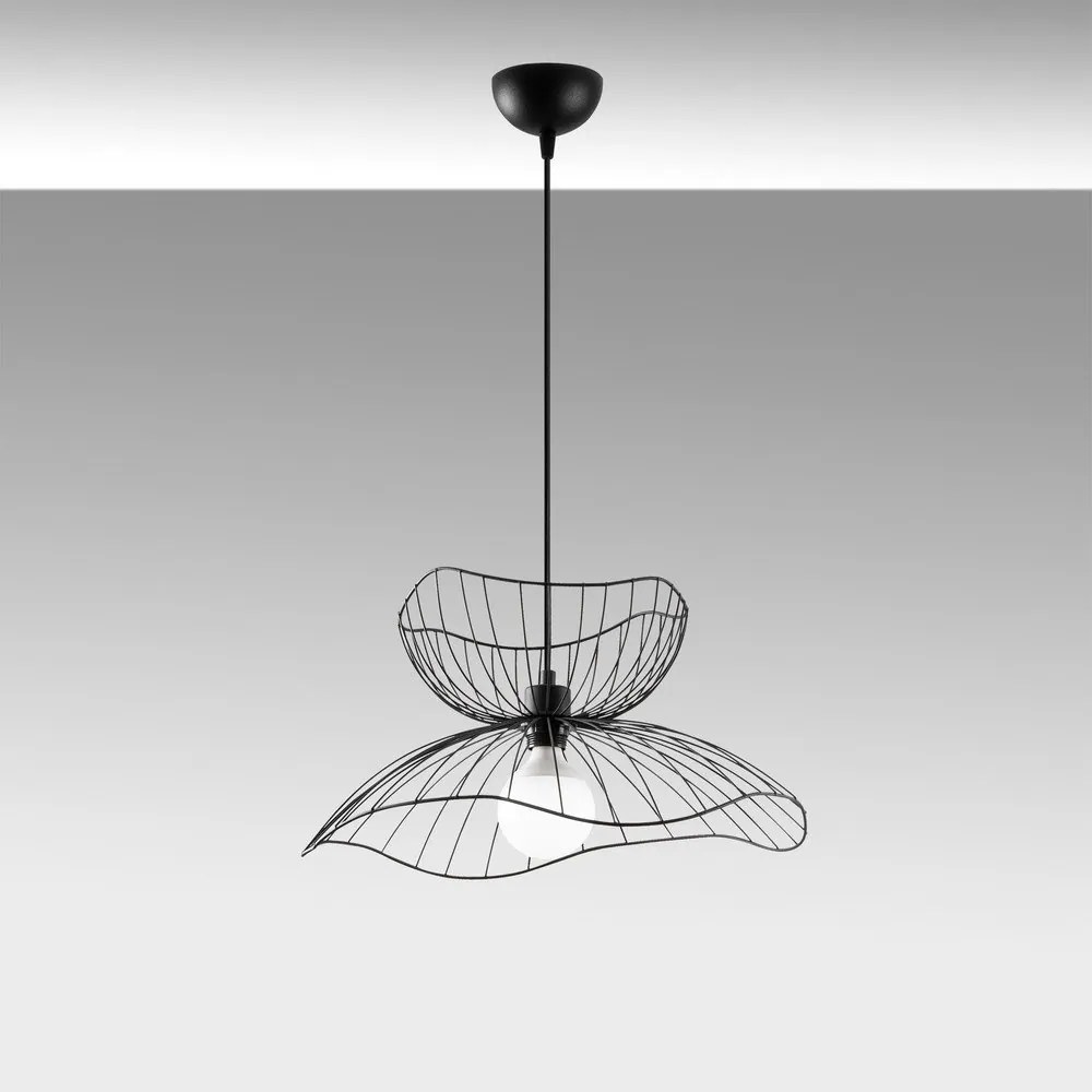 Fekete függőlámpa fém búrával ø 50 cm Farac – Opviq lights