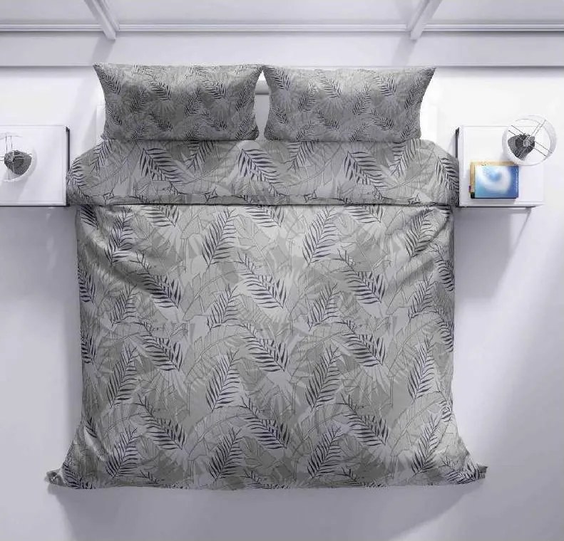 Krepp ágyneműhuzat FLOERIUM szürke Ágyneműhuzat mérete: 70 x 90 cm | 140 x 200 cm