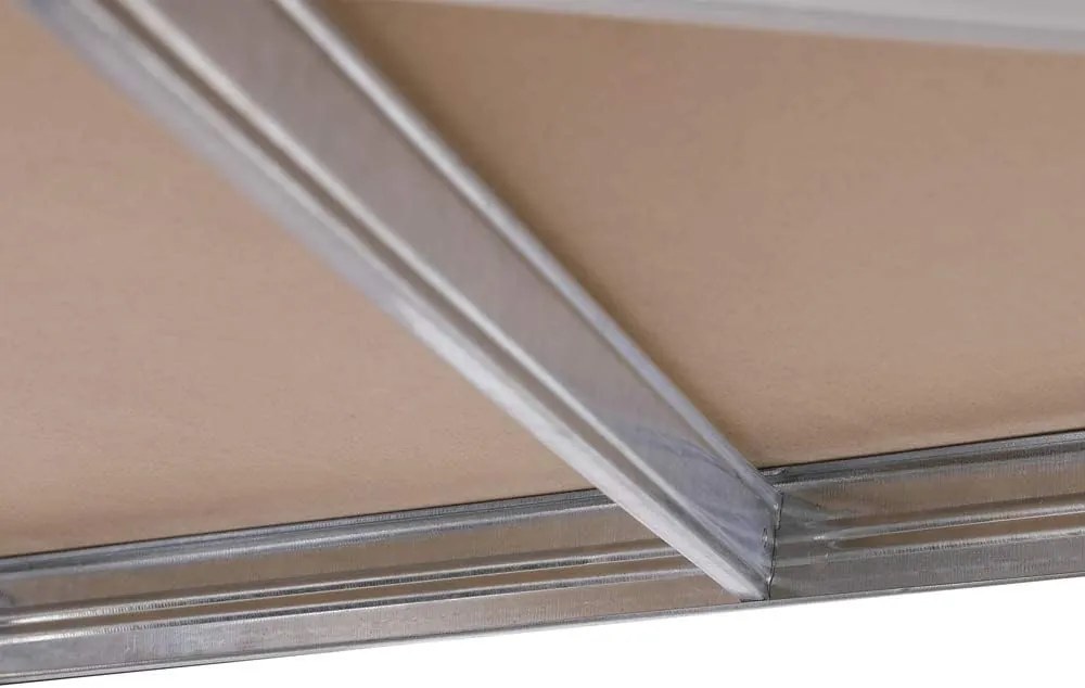 monzana® Sarokpolc 180x70x40 cm - ezüst