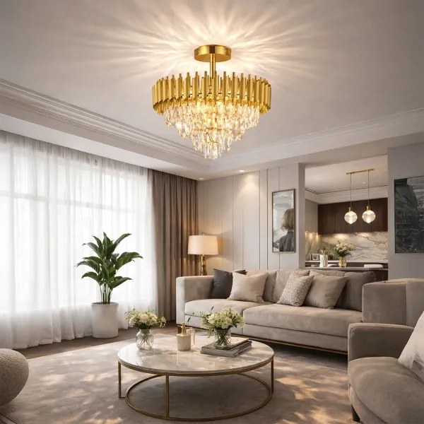 Brilagi - Felületre szerelhető csillár ECLIPSE 7xE14/10W/230V átm. 48 cm arany