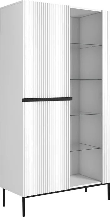 Nicole vitrin - Matt fehér / fekete lábak