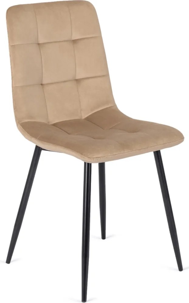 szett étkezőasztal HARRY 102-142 cm craft tölgy/fekete és 4 szék PERU bézs