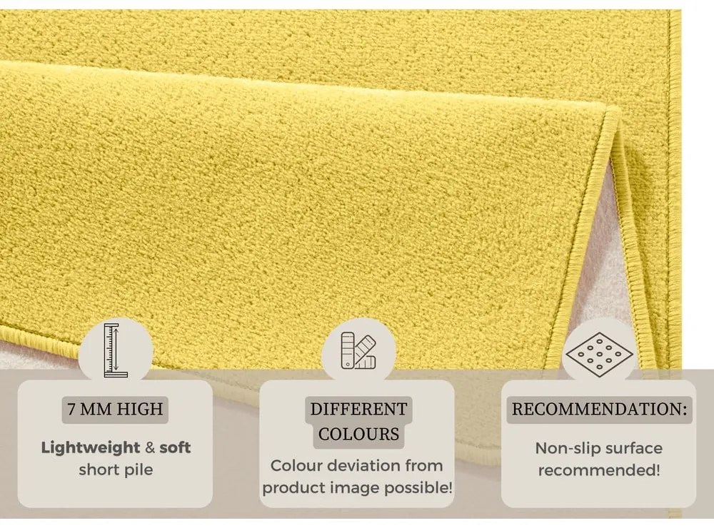 Sárga szőnyeg 80x150 cm Fancy – Hanse Home