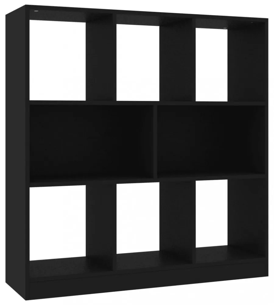 fekete szerelt fa könyvszekrény 97,5 x 29,5 x 100 cm