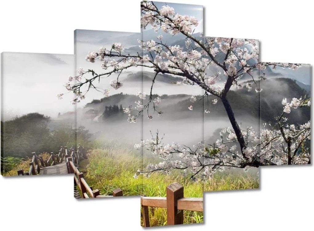 Vászonkép 100x70 Japán Virágzó cseresznye