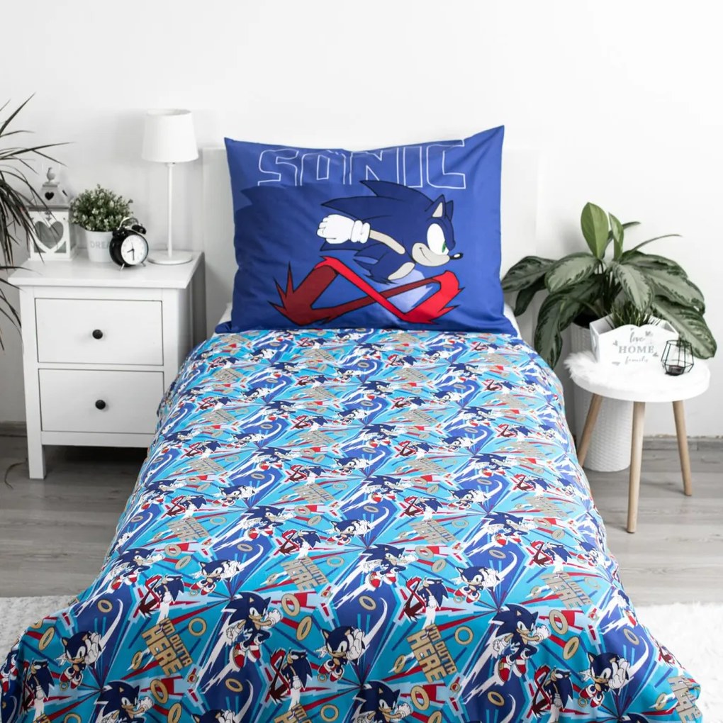 Sonic a sündisznó Let's go ágyneműhuzat 140×200cm, 70×90 cm