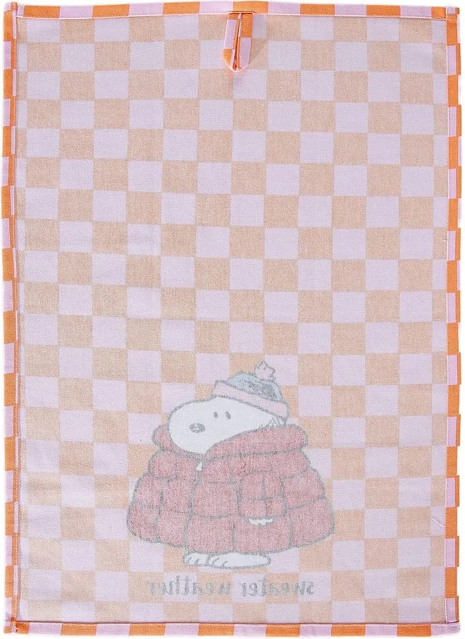 PEANUTS konyharuha 38x54cm , Snoopy kabátban