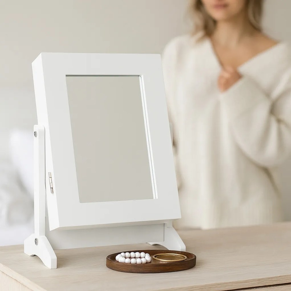 Ékszertartó szekrény tükörrel 21 x 15 x 35 cm