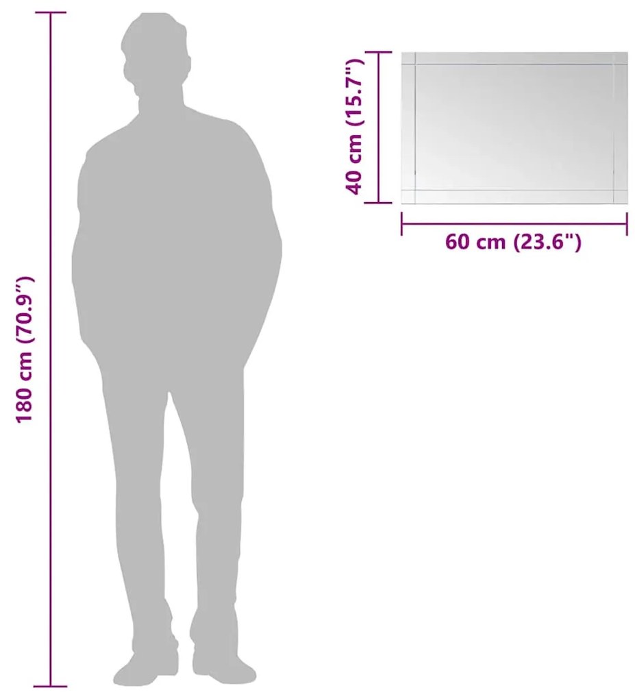 falitükör 60 x 40 cm