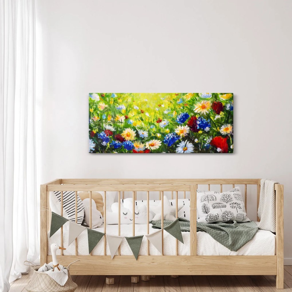 Vadvirágok képe (120x50 cm)