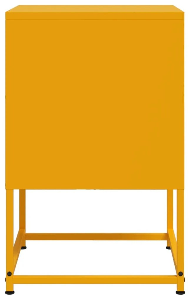 2 db mustársárga acél éjjeliszekrény 36x39x60,5 cm