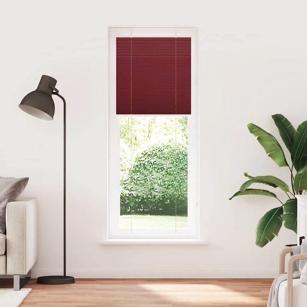pliszírozott redőny Bordeaux piros 75x200 cm Szövetszélesség