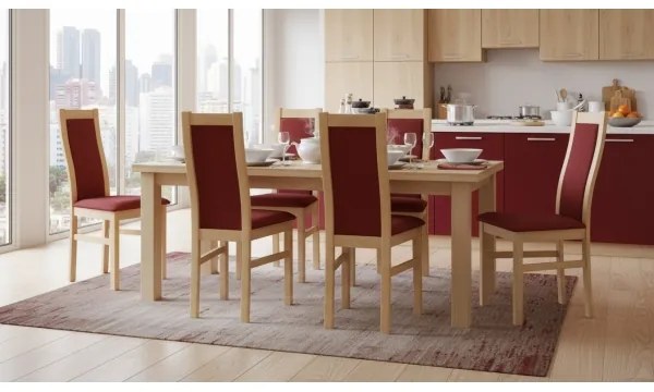 ZOE étkezőszék tölgy/piros