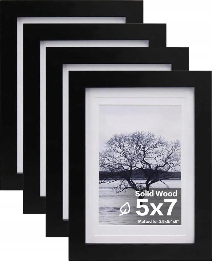 4 db-os képkeret szett 13x18 cm passpartou 9,5 x 14,5cm