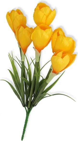 Krokodilok művirág csokor sárga dekoráció kompozíció