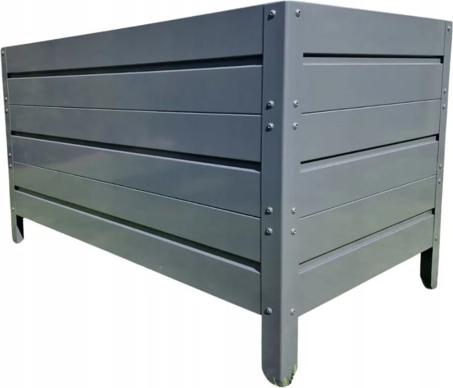 Kerti ágyás magasított 120x70x60cm acél 1mm Antracit Ptf Lengyel