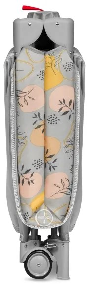 Lionelo - Utazóágy STEFI PLUS rózsaszín-sárga