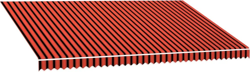 vidaXL narancssárga és barna vászon napellenző tető 500 x 300 cm