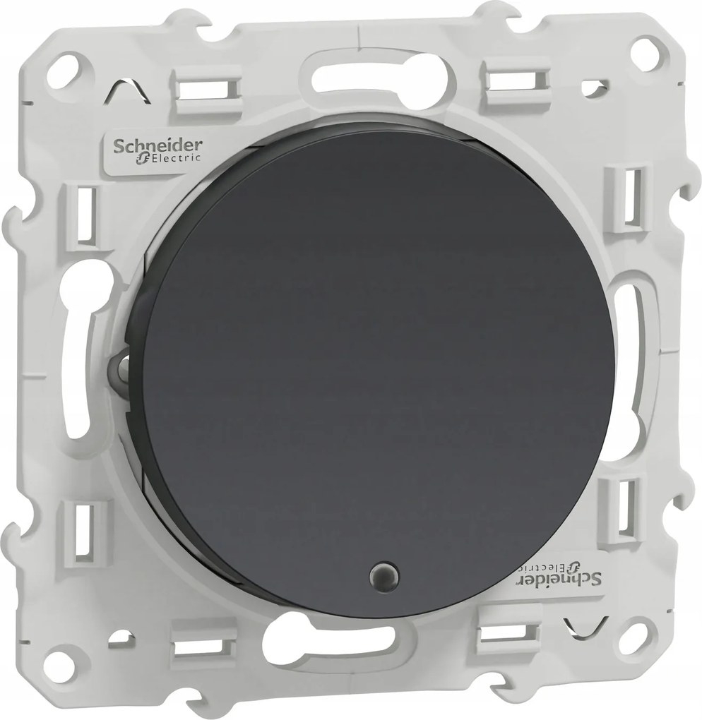 Schneider Odace Egypólusú kapcsoló egypólusú, antracit Háttérvilágítással