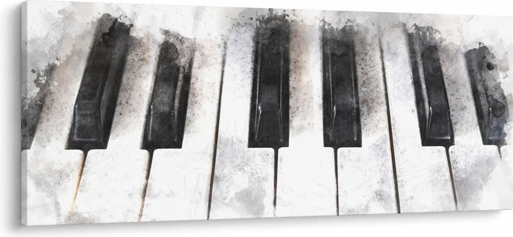 Kép - Zongora, akvarell (120x50 cm)