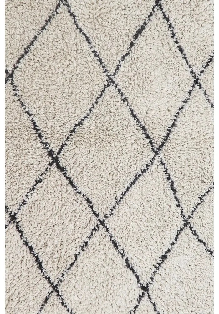 Krémszínű mosható kézi szövésű pamut szőnyeg 70x100 cm Mini Bereber – Lorena Canals
