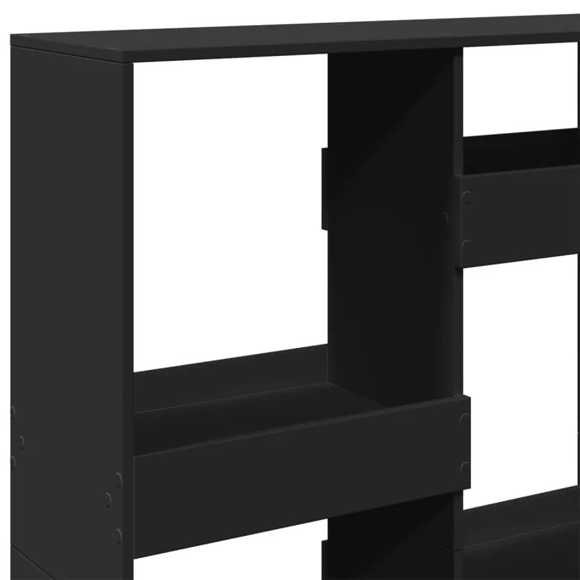 fekete szerelt fa könyvespolc 100 x 33 x 135 cm