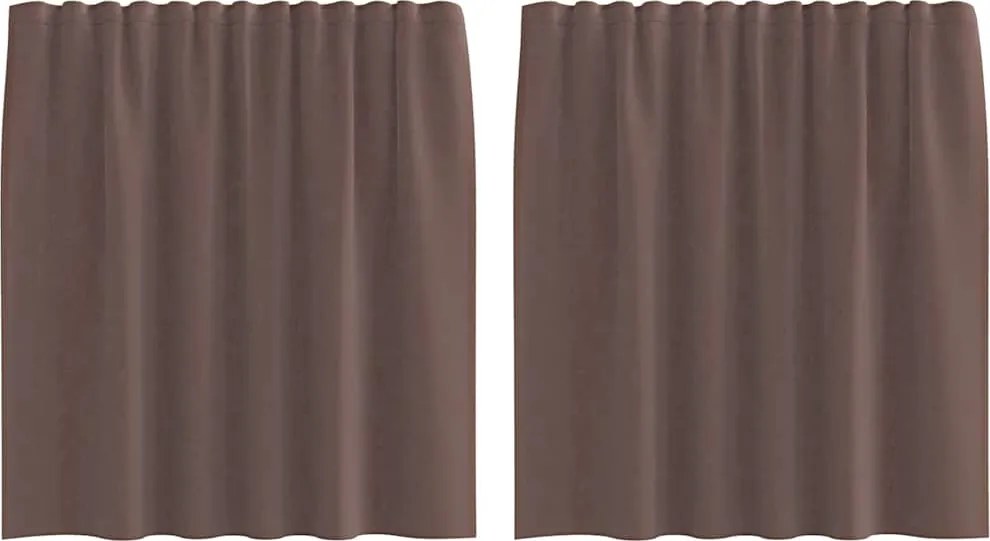vidaXL 2 db barna fátyolfüggönyök fülecske tetejével 140x260 cm