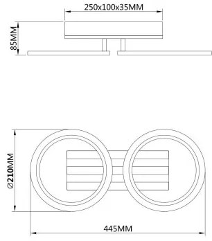 Globo 67360D2 - LED mennyezeti lámpa BLEVINS 15W/230V 3000/4200/600K